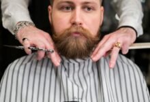 men s haircut service offered